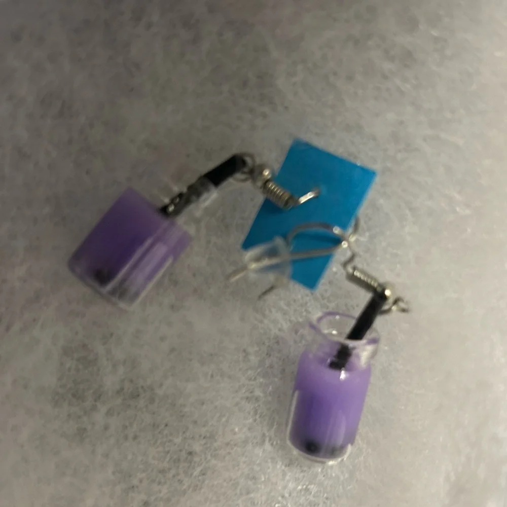 Gorgeous NWT EARRINGS HYPOALLERGENIC stainless sterling silver ceramic c… - Picture 7 of 7